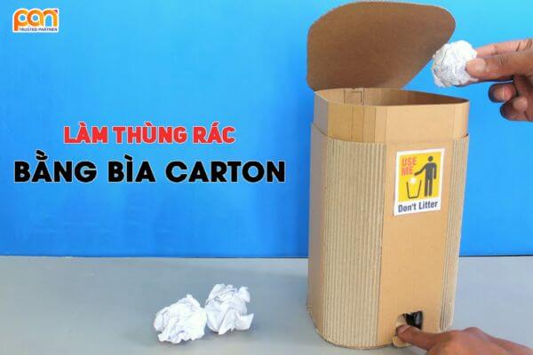 Làm thùng rác tái chế bằng bìa carton mang lại những gì?