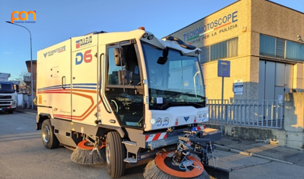 Loại bỏ mối nguy hiểm do đinh vít, mảnh sắt rơi vãi trên quốc lộ và cao tốc với xe quét đường Dulevo