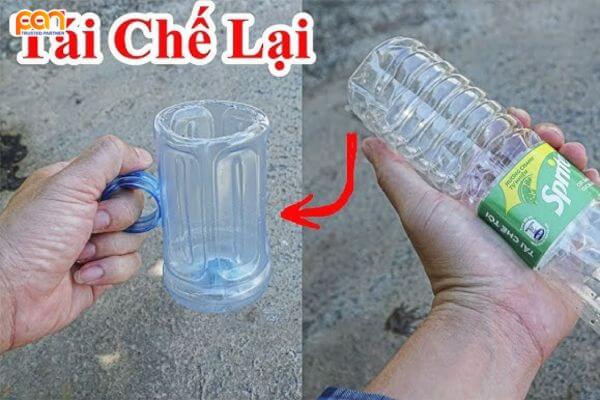 cốc uống nước từ chai thủy tinh